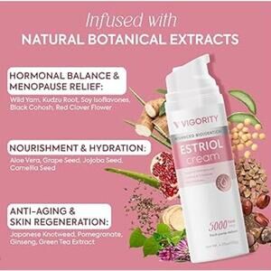 Estriol Face Cream/Menopausal support skin/NWB